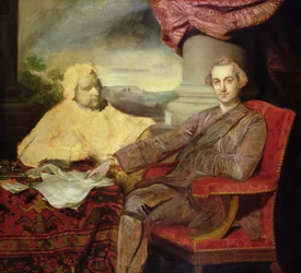 Porträt von Lord Rockingham (1730-82) und Edmund Burke (1729-97) ca. 1766